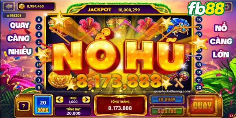 Các phiên bản nổ hũ Jackpot phổ biến tại FB 88